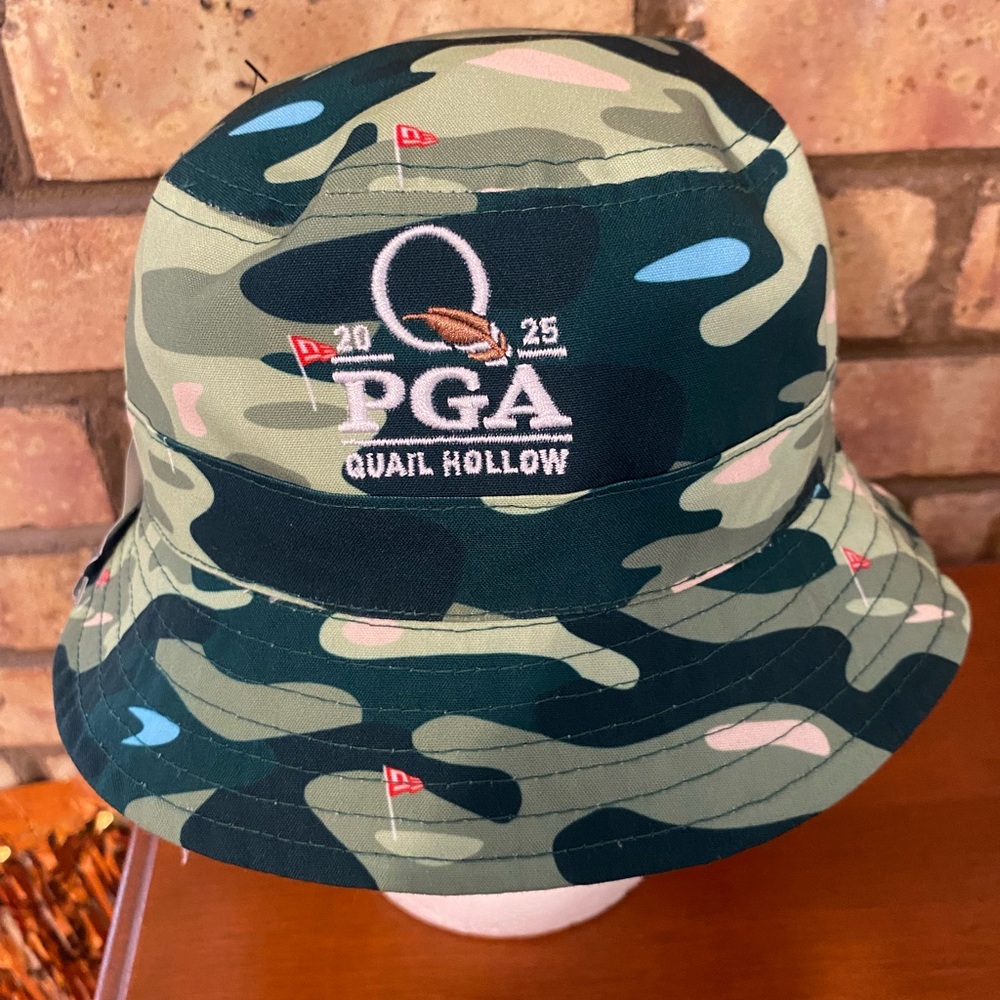 NWT New Era‎ Reversible 2025 PGA Tour Championship Quail Hollow Bucket Hat S/M